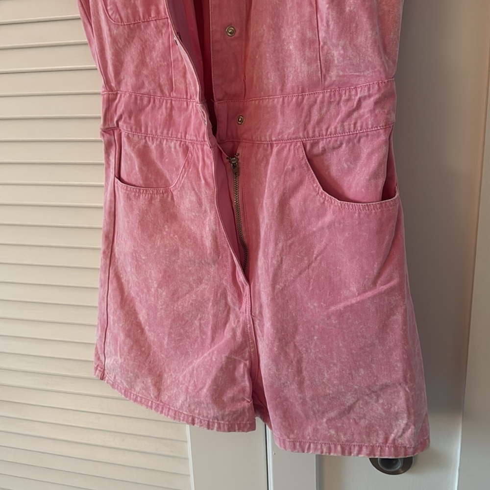 Pink Utility Romper - Picture 5 of 6